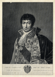104101 Portret van Lodewijk Napoleon Bonaparte, geboren 1778, koning van Nederland (1806-1810), inwoner van Utrecht ...